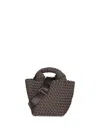 Naghedi Woven Handle Tote Bag In Brown