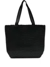 Naghedi Como Woven Black Tote Bag In Black