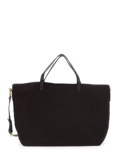 Naghedi Geneva Tote Handbag With Adjustable & Removable Strap And Intreccio Motif, Eco-leather, 61x3 In Brown