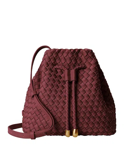 Naghedi Gramercy Medium Bucket Bag In Burgundy