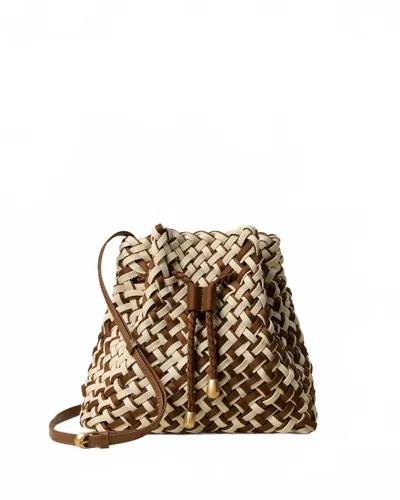 Naghedi Gramercy Medium Bucket Double Weave Bag In Carmel In Multi