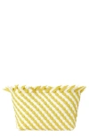 Naghedi Havana Fringe Woven Clutch Bag In Soleil
