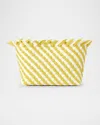 Naghedi Havana Fringe Woven Clutch Bag In Soleil
