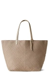 Naghedi Jet Setter Large Woven Tote In Cashmere