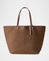 Naghedi Jetsetter Large Woven Tote Bag In Mink