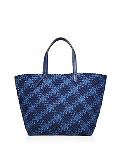 Naghedi Jetsetter Woven Tote In Blue