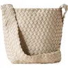 Naghedi Laguna Woven Crossbody Bag In Ecru