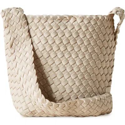 Naghedi Laguna Woven Crossbody Bag In Ecru