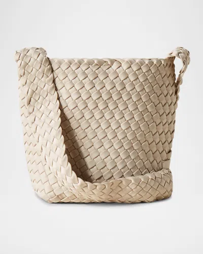 Naghedi Laguna Woven Crossbody Bag In Ecru