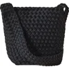 Naghedi Laguna Woven Crossbody Bag In Onyx