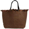 Naghedi Large Havana Woven Tote In Algarve