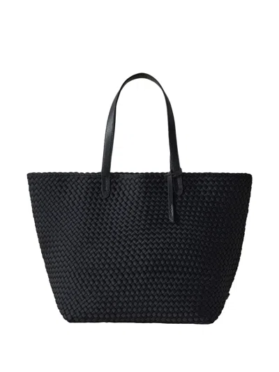 Naghedi Large Jet Setter Handwoven Tote Bag In Black