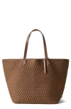 Naghedi Jetsetter Large Woven Tote Bag In Mink