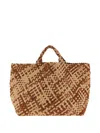 Naghedi Large St. Barths Handwoven Two-tone Tote Bag In Neutral