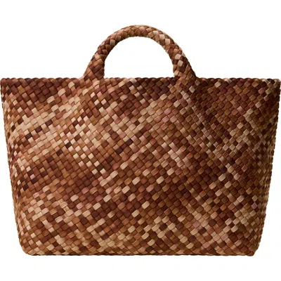 Naghedi Large St. Barths Watercolor Tote In Brown