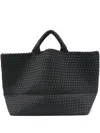 Naghedi Large St. Barths Woven Tote Bag In Black