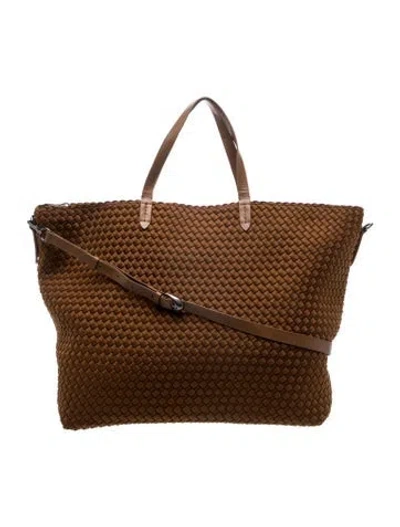 Pre-owned Naghedi Leather Tote In Brown