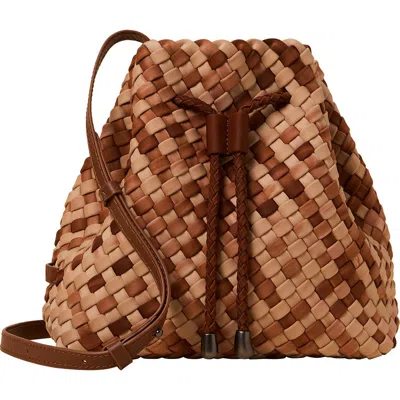 Naghedi Medium Gramercy Watercolor Bucket Bag In Brown