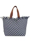 Naghedi Havana Medium Tote Striped Venice In Blue