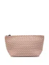 Naghedi Medium Portofino Woven Makeup Case In Pink