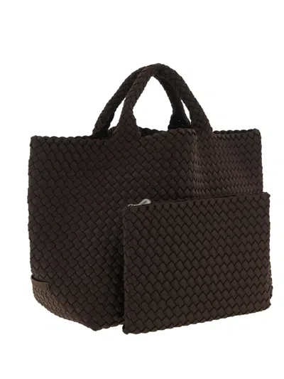 Naghedi Medium St. Barths Hand-woven Logo Tote Bag In Brown