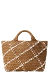 Naghedi St. Barths Medium Striped Woven Tote Bag In Cove