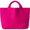 Naghedi St. Barths Large Woven Tote In Miami Pink