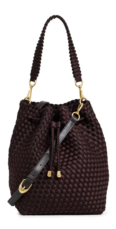 Naghedi Mercer Large Bucket Bag Chocolate (solid)