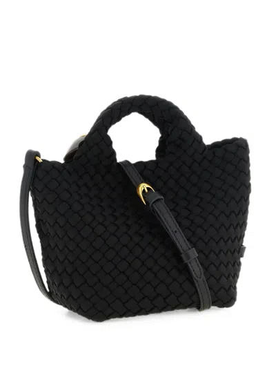 Naghedi Mini St. Barths Handwoven Tote Bag In Black