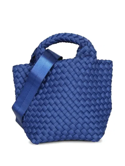 Naghedi Mini St Barths Woven Top-handle Tote Bag In Blue