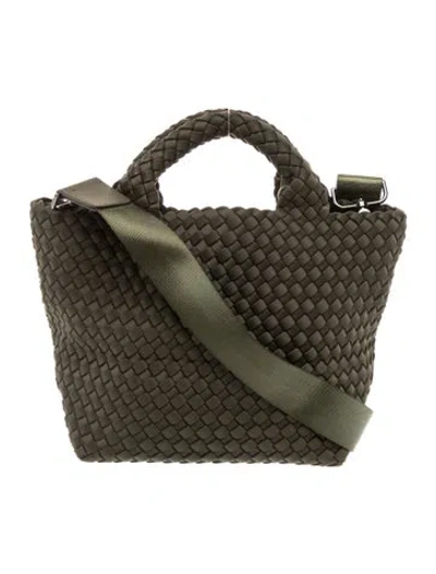 Pre-owned Naghedi Neoprene Top Handle Bag In Green