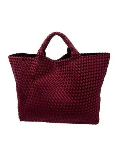 Pre-owned Naghedi Neoprene Tote In Burgundy