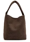 Naghedi Nomad Hobo Medium Woven Shoulder Bag In Brown