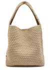 Naghedi Nomad Hobo Medium Woven Shoulder Bag In Sand