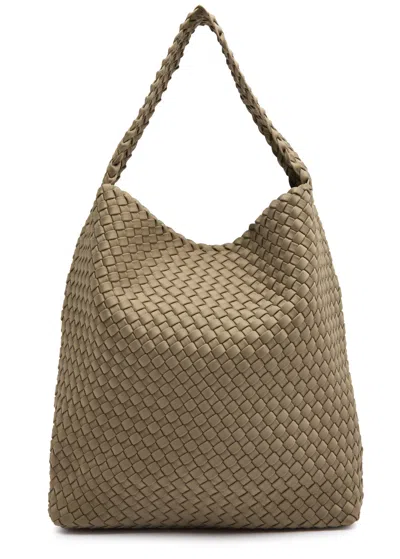 Naghedi Nomad Hobo Medium Woven Tote In Beige