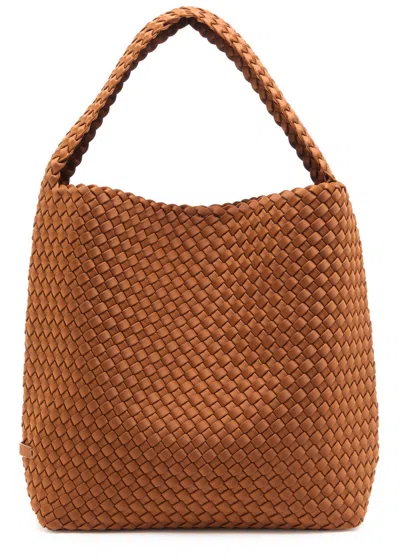 Naghedi Nomad Hobo Medium Woven Tote In Brown
