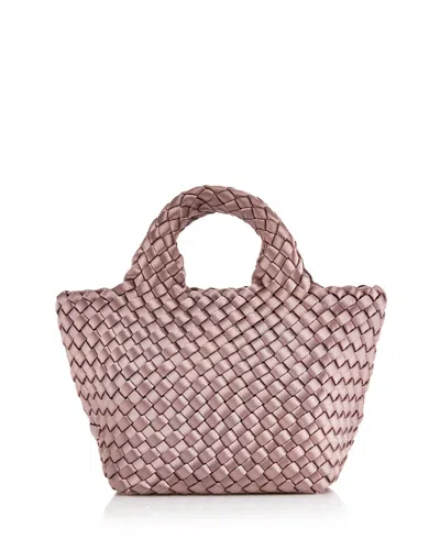 Naghedi Petit Woven Satin Tote In Pink