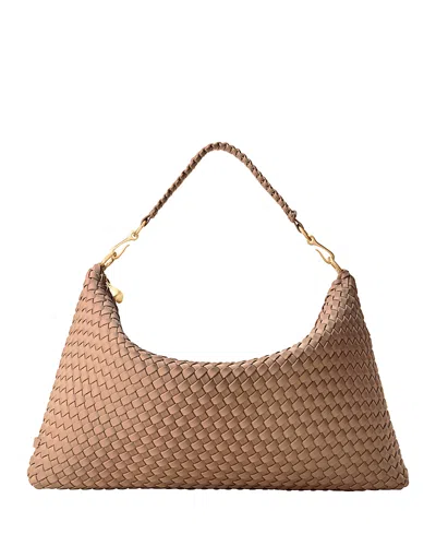 Naghedi Porto Medium Half-moon Saddle Bag In Nude