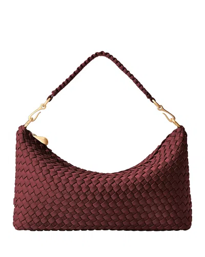 Naghedi Porto Small Half-man Saddle Bag In Burgundy