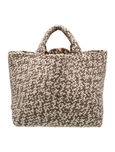 Pre-owned Naghedi Raffia Tote In Neutrals