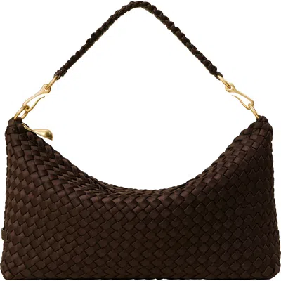 Naghedi Small Porto Half Moon Shoulder Bag In Brown