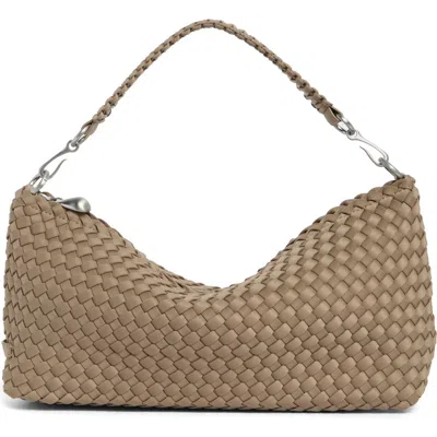 Naghedi Small Porto Half Moon Shoulder Bag In Brown