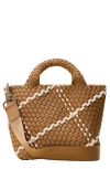 Naghedi St. Barths Small Striped Woven Tote Bag In Cove
