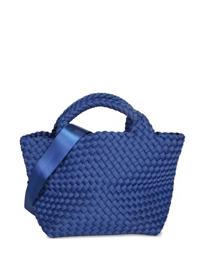 Naghedi Small St Barths Woven Tote Bag In Blue