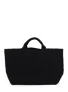 Naghedi St Barths Large' Black Handbag With Woven Design In Black