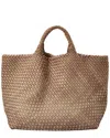 Naghedi Womens Cashmere St. Barths Large Woven Tote Bag In Gold