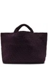 Naghedi St Barths Large Woven Tote In Aubergine