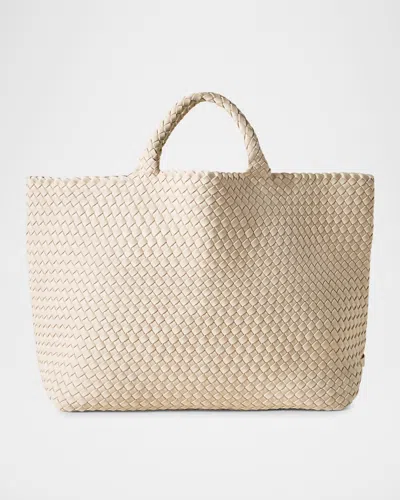 Naghedi St. Barths Large Woven Tote Bag In Ecru