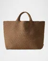 Naghedi St. Barths Large Woven Tote Bag In Mink