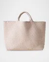 Naghedi St. Barths Large Woven Tote Bag In Shell Pink